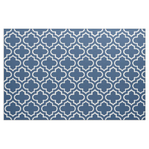 Tissu marocain bleu classique 02 de motif de