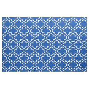 Tissu marocain bleu électrique 02 de motif de