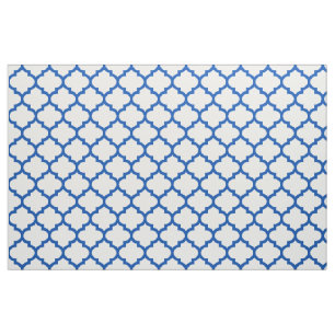 Tissu marocain bleu électrique de motif de