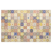 Tissu Marocain carrelage jaune et bleu (Fat Quarter)
