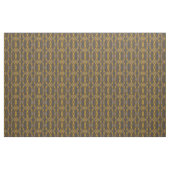 Tissu Marocain Ikat Blue Jaune Motif Brown (Fat Quarter)