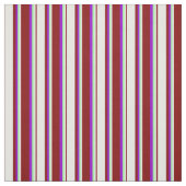 Tissu Maroon, blanc, vert et violet foncé (Échantillon)