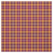 Tissu Maroon et Orange Sporty Plaid (Échantillon)