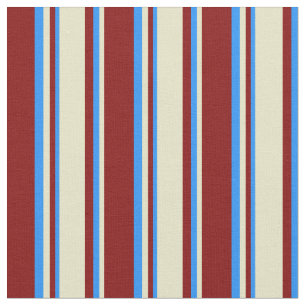 Tissu Maroon, Goldenrod pâle et Motif de couleur bleue