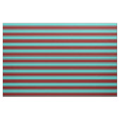 Tissu Maroon & Motif Turquoise de Stripes (Fat Quarter)