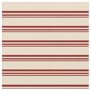 Tissu Maroon & Tan Stripes
