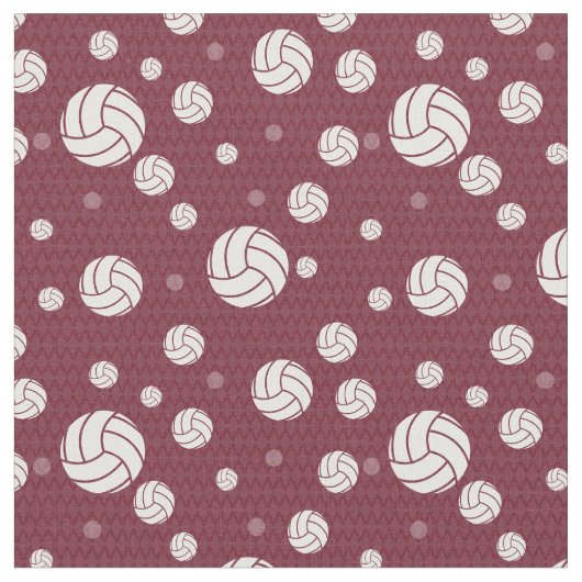 Tissu Maroon Volleyball Chevron Patterned (Fermer)
