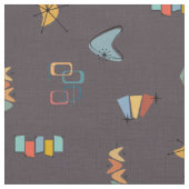 Tissu Marron Foncé Texturé Moderne du Milieu du Siècle (Fermer)
