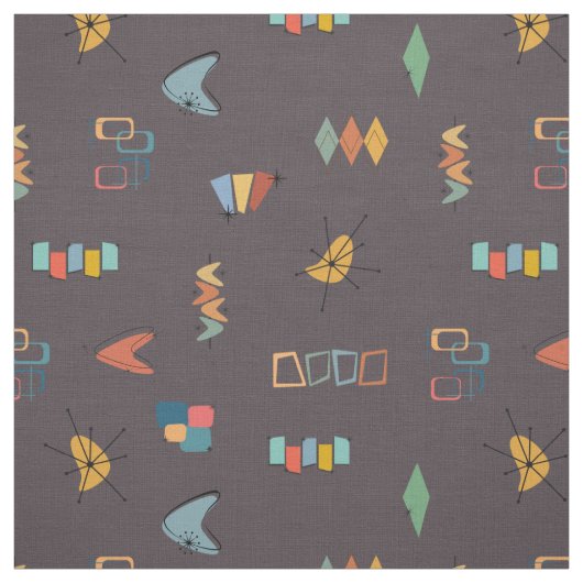 Tissu Marron Foncé Texturé Moderne du Milieu du Siècle (Échantillon)