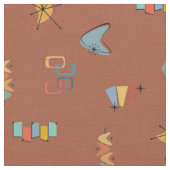 Tissu Marron Selle Texturé Moderne Milieu de Siècle (Fermer)