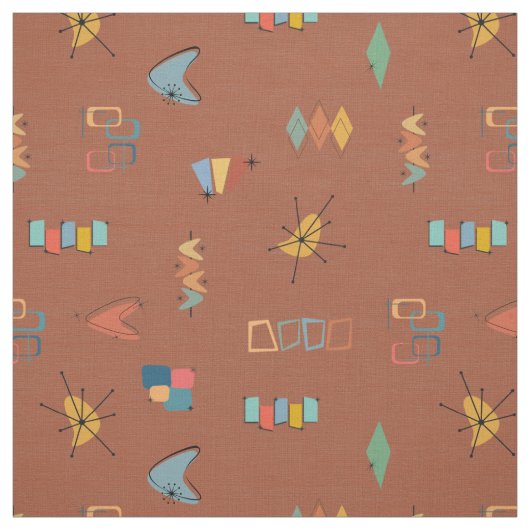 Tissu Marron Selle Texturé Moderne Milieu de Siècle (Échantillon)