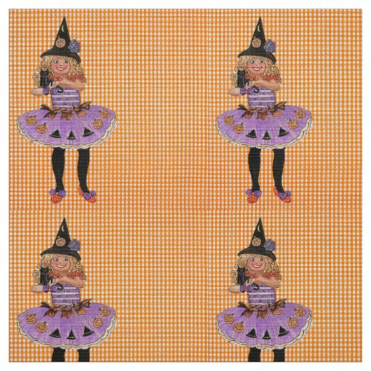 Tissu Mary la sorcière d'Halloween (Échantillon)