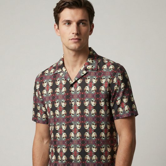 Tissu Masque de la Dame vénitienne