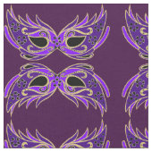 Tissu Masques royaux violets masqués (Fermer)