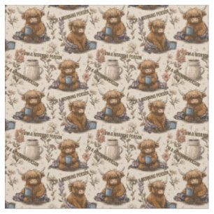 Tissu Matin Café Vache des Highlands Motif Fermett