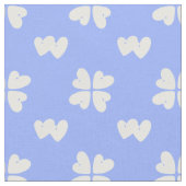 Tissu Mazipoodles Coeurs Blancs Sur Bleu (Fermer)