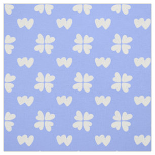 Tissu Mazipoodles Coeurs Blancs Sur Bleu