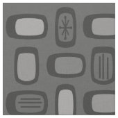 Tissu MCM arrondi au milieu du siècle Rectangles gris ce (Fermer)