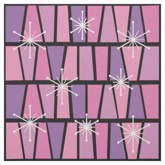 Tissu MCM géométrique Abstrait rose violet (Échantillon)