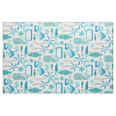 Tissu MCM Hawaiian Village - Blue (Fat Quarter)