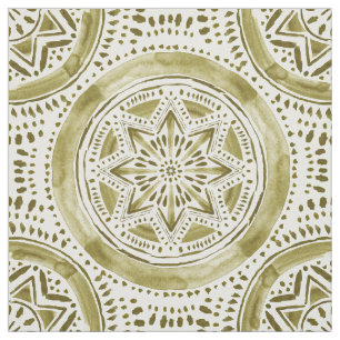 Tissu Médaillé des Vacances d'or STAR MANDALA