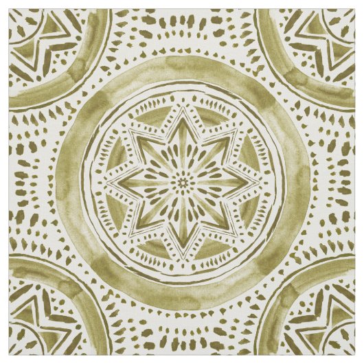 Tissu Médaillé des Vacances d'or STAR MANDALA (Échantillon)