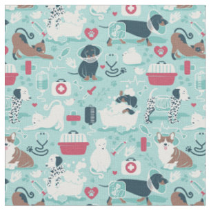 Tissu Médecine vétérinaire, chiens et chats amis