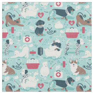 Tissu Médecine vétérinaire, chiens et chats amis