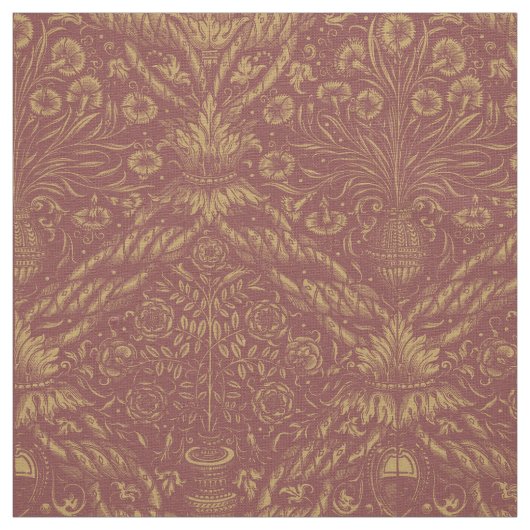 Tissu Medieval Renaissance Era Flower Vase Pattern (Échantillon)