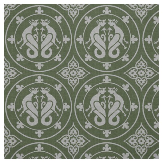 Tissu médiéval Wyverns (Échantillon)