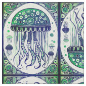 Tissu Méduse psychédélique Art Nouveau Style (Fermer)