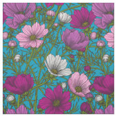 Tissu Mélange cosmos bleu (Échantillon)