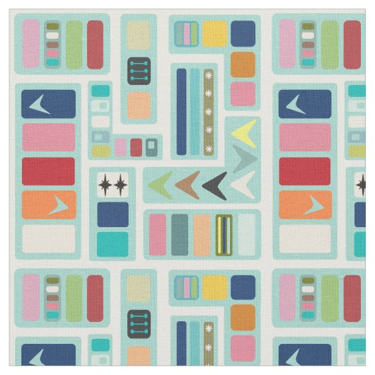 Tissu Mélange moderne du milieu du siècle (Fermer)