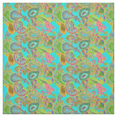 Tissu Mélange Paisley dans la turquoise et le vert (Échantillon)