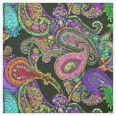 Tissu Mélange Paisley sur grand noir (Échantillon)