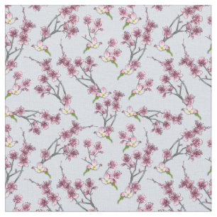 Tissu Mélanger des Fleurs graphiques rose et vert sur le