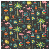 Tissu Memphis Tropical on Black (Échantillon)