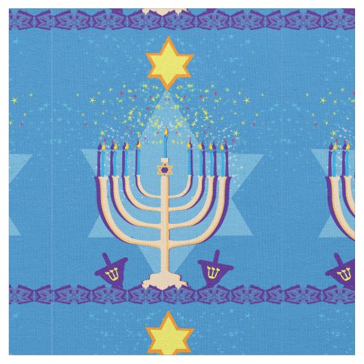 tissu menorah hanoukka (Fermer)
