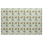 Tissu menthe amoureuse du café labradoodle (Fat Quarter)