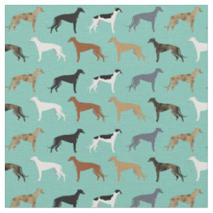 Tissu menthe aux couleurs de chien gris