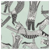 Tissu menthe de partie de chat (Fermer)