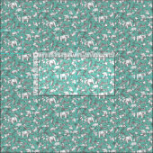 Tissu menthe écervelée animale d'origami (Carreau)
