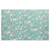 Tissu menthe écervelée animale d'origami (Fat Quarter)