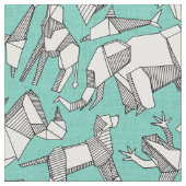 Tissu menthe écervelée animale d'origami (Fermer)