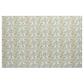 Tissu menthe en fleurs de cerisier de corgi (Fat Quarter)