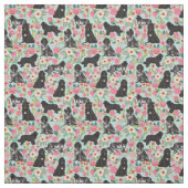 Tissu menthe vintage florale de terre-neuve (Échantillon)