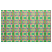 Tissu Mer de vert avec des joncs Abstraits cubes (Yard)