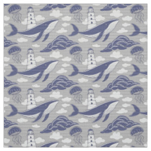 Tissu Mer mythologique monstre biblique léviathan