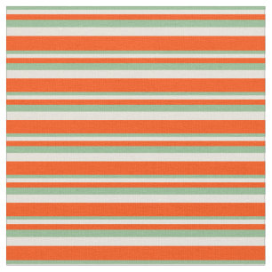 Tissu Mer Noire Vert, Beige & Rouge Motif