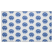 Tissu Mer Shell - bleu et blanc de cobalt (Fat Quarter)